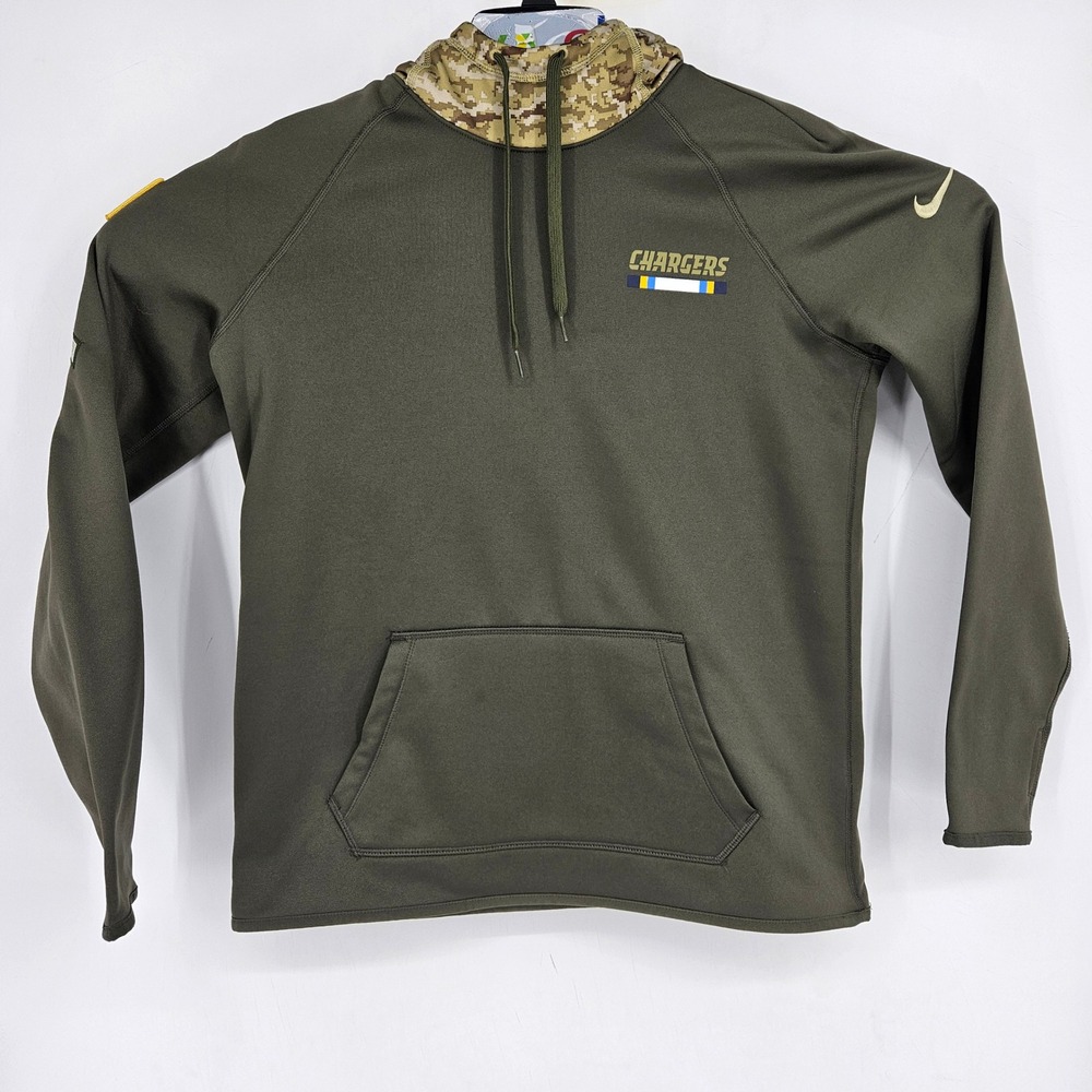 Los Angeles Chargers Hoodie Mens‎ Medium Salute To Service NFL Dri Fit Camo